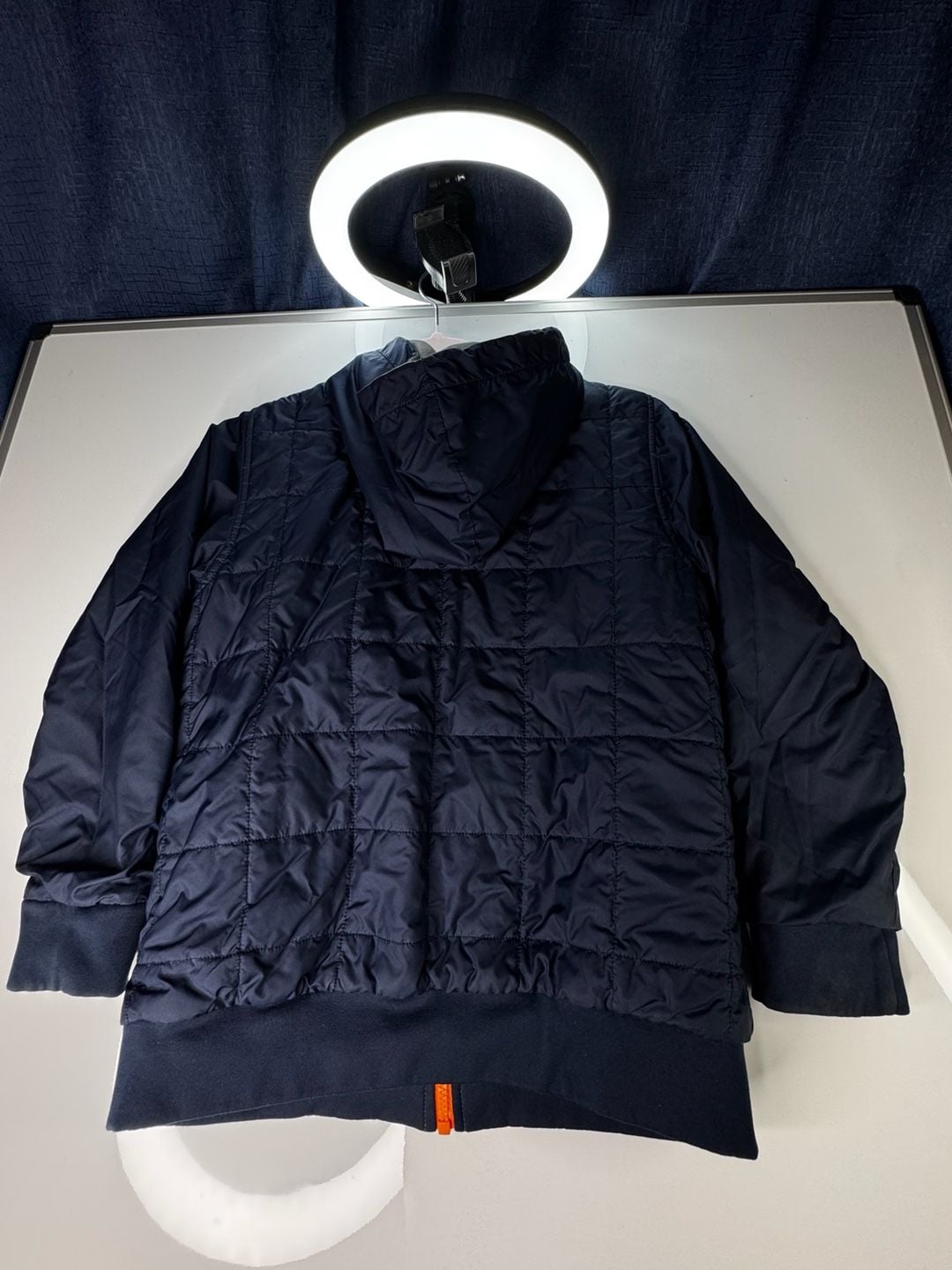 The North Face Quilted Jacket Blue Orange Full Zip Insulated 3