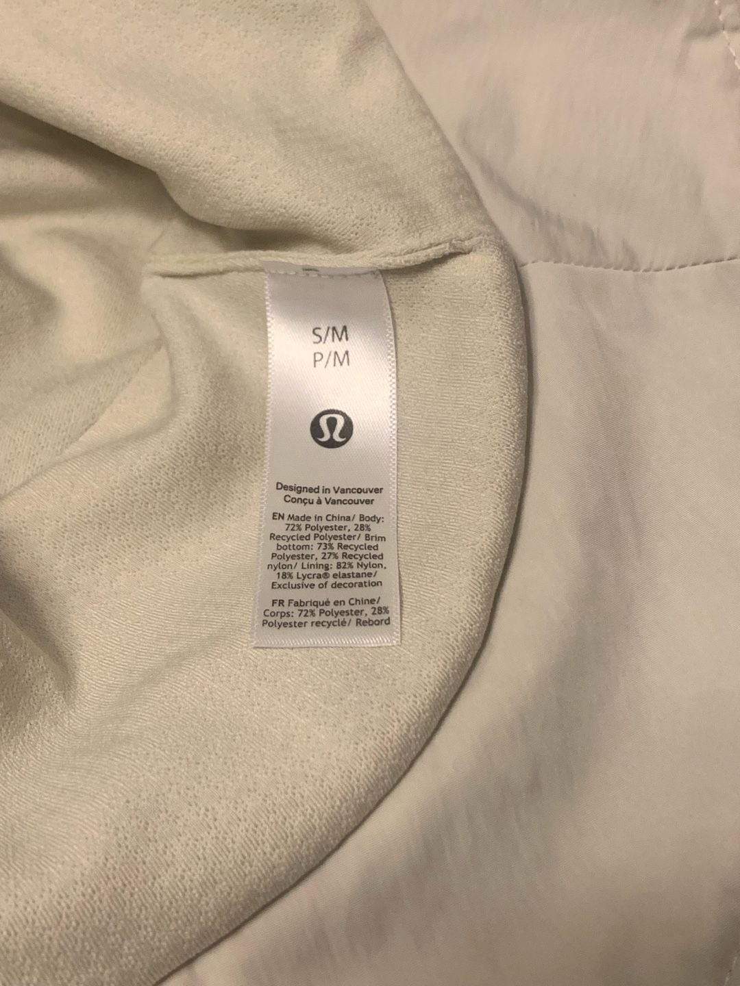Lululemon Textured Fleece Bucket Hat Size S/M White Sherpa 7