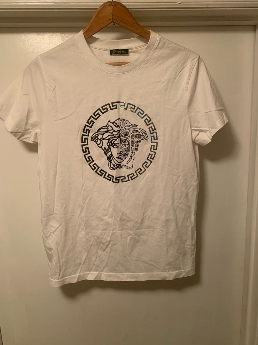 Versace Graphic T-Shirt Size M White Medusa Logo Cotton 2