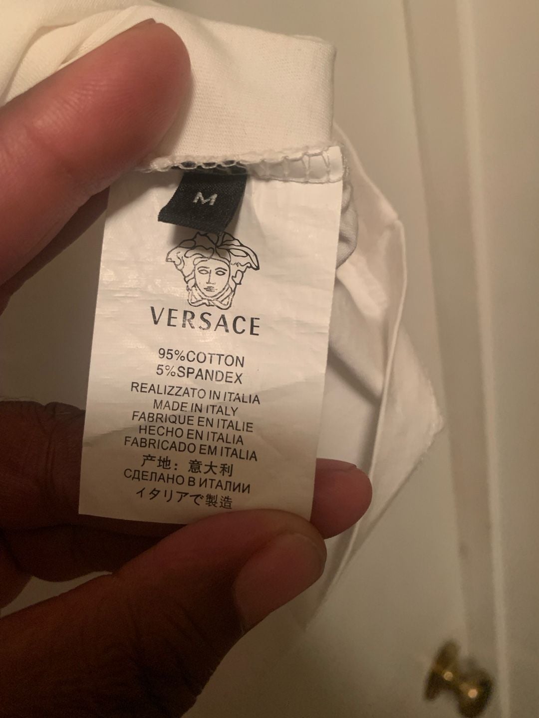 Versace Graphic T-Shirt Size M White Medusa Logo Cotton 4