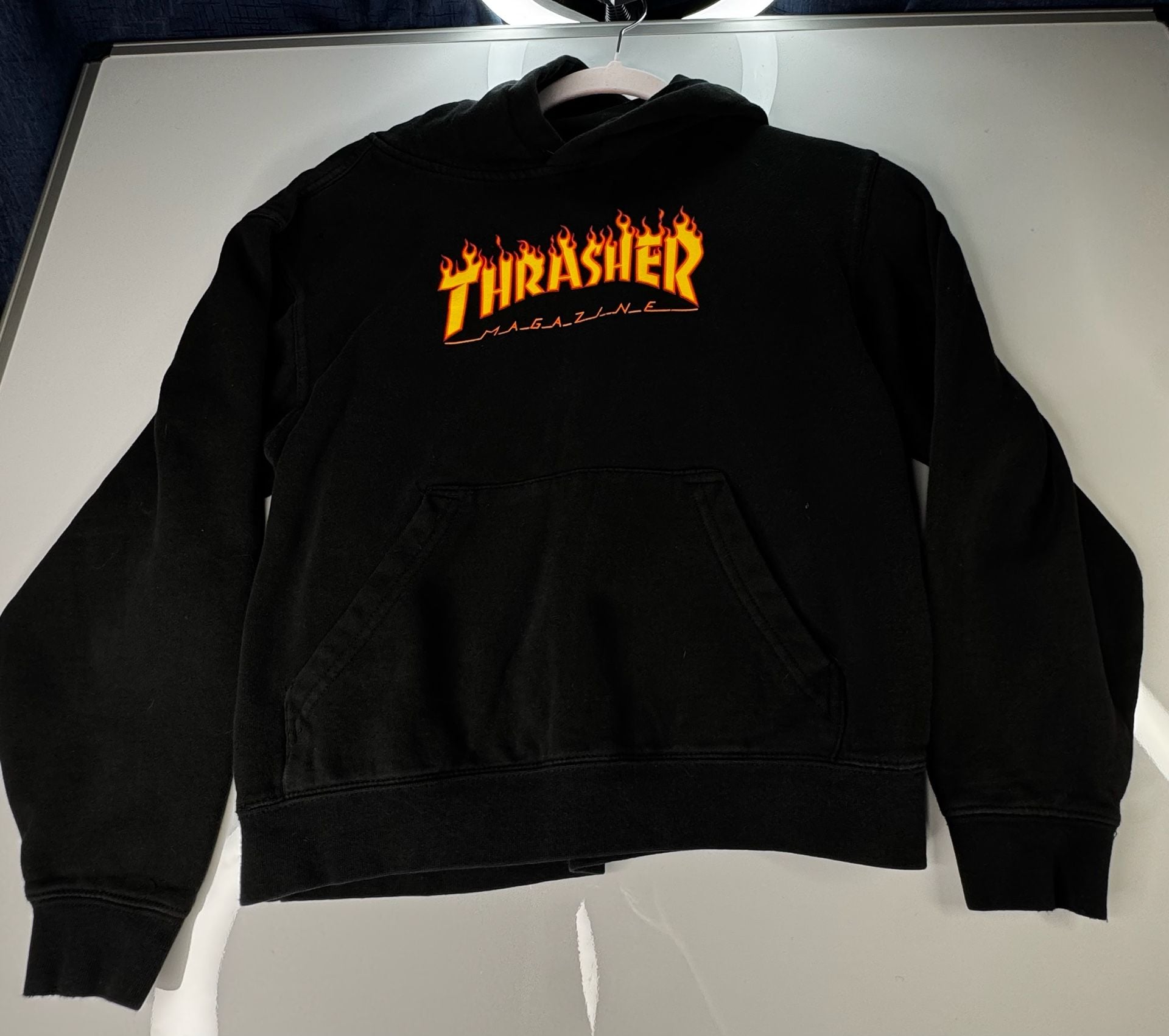 Thrasher Flame Logo Hoodie Size M Black 2