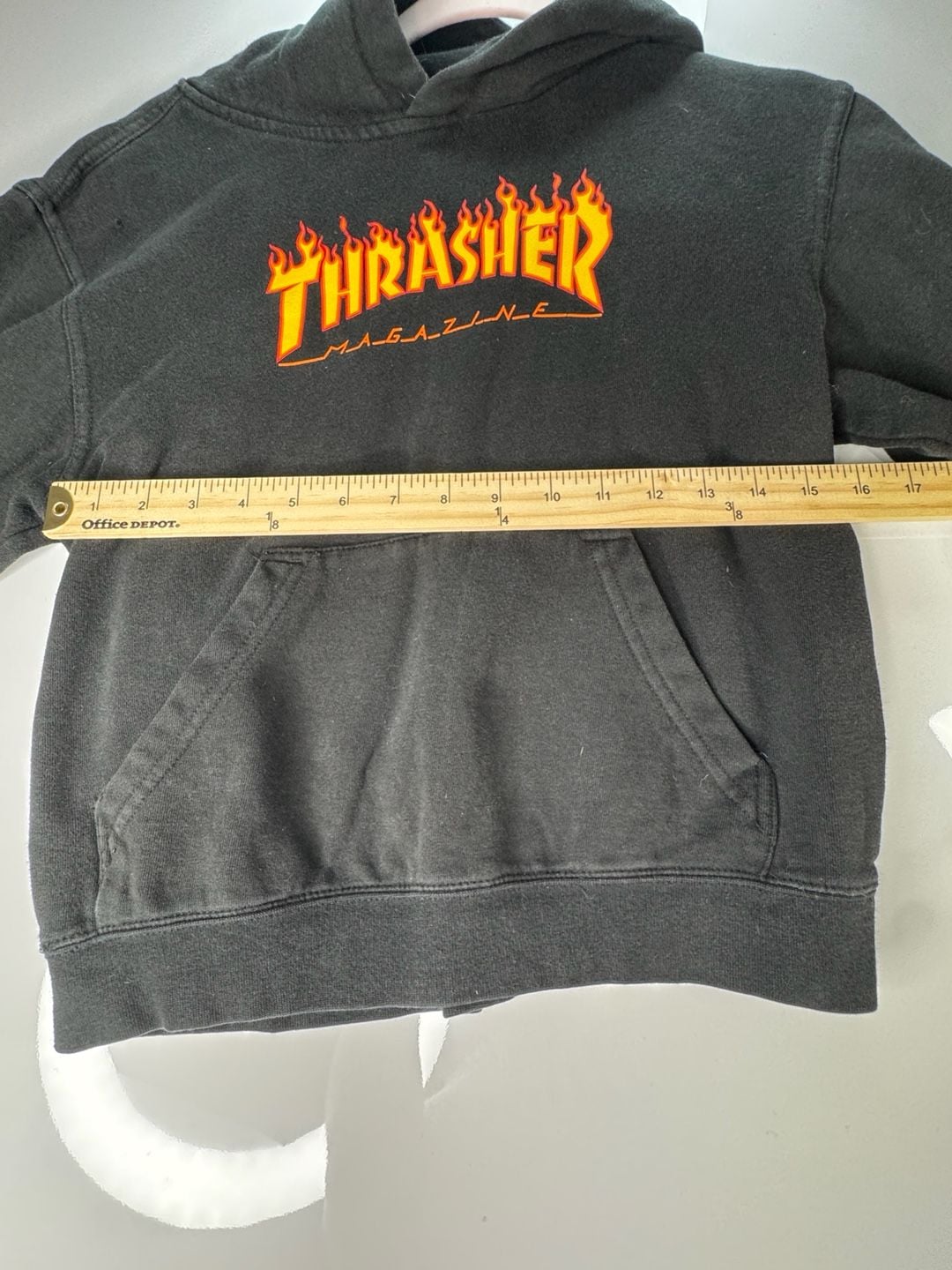 Thrasher Flame Logo Hoodie Size M Black 4