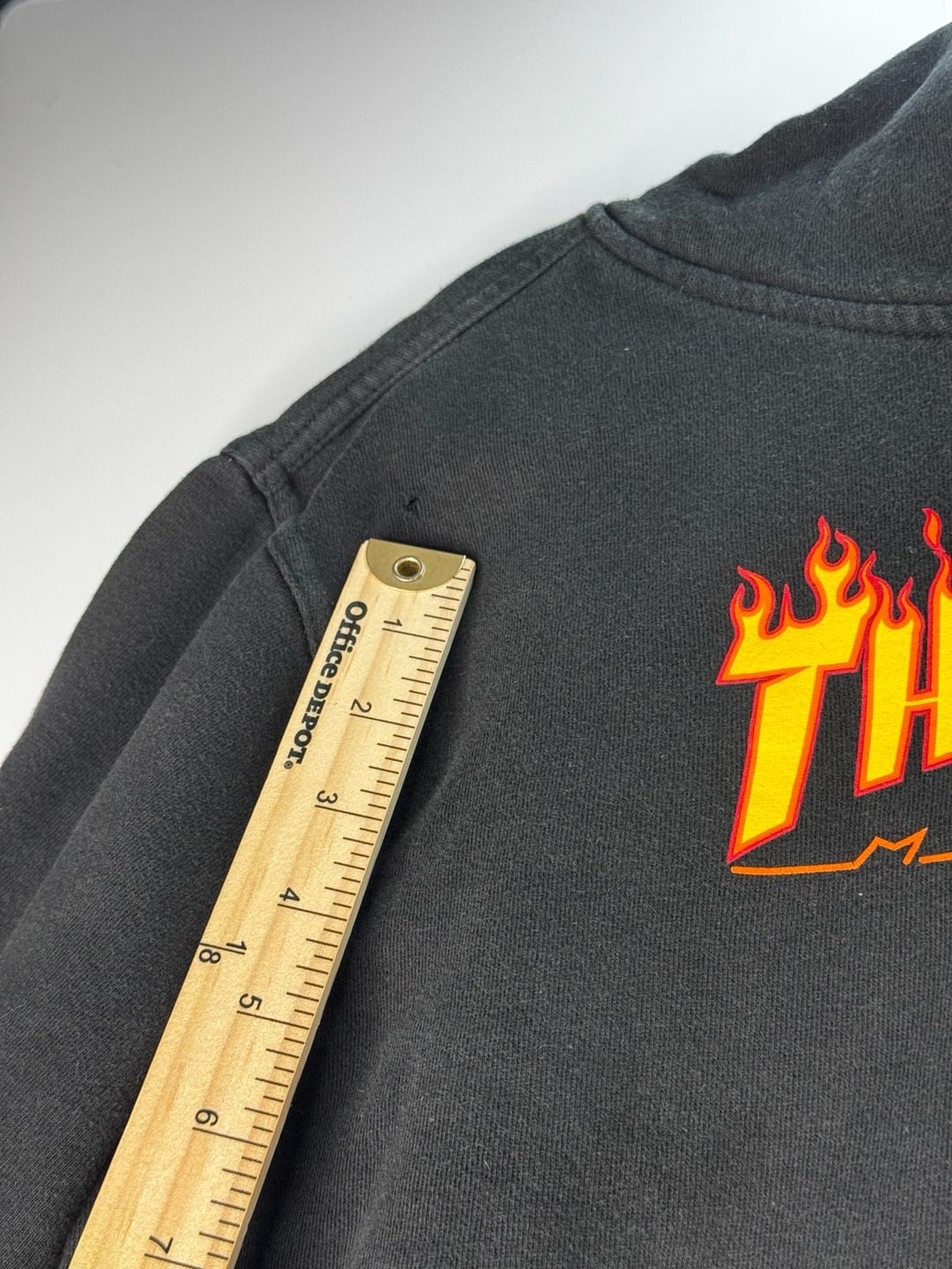 Thrasher Flame Logo Hoodie Size M Black 6