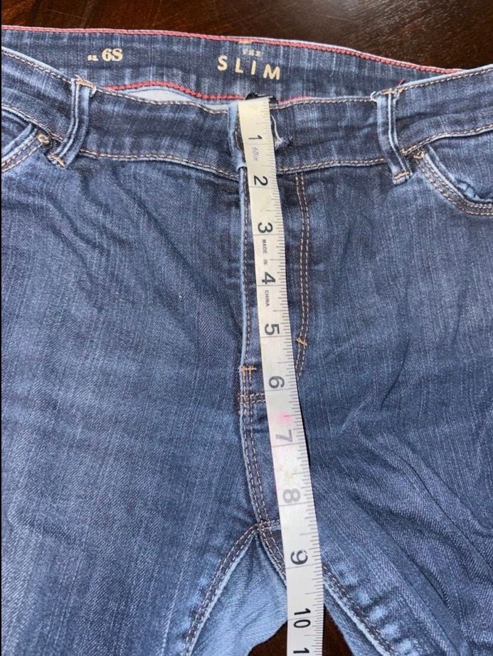 Tommy Hilfiger Women’s Slim Jeans Size 6S Dark Wash Stretch Straight Leg Denim 6