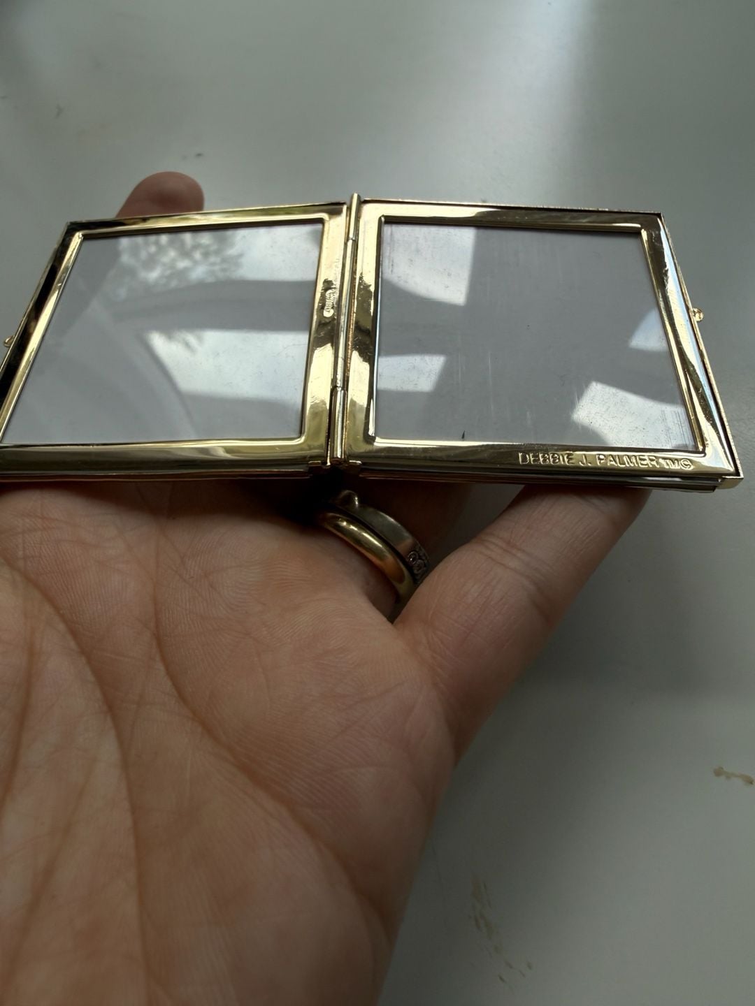Debbie J. Palmer Gold Tone Double Picture Frame 3
