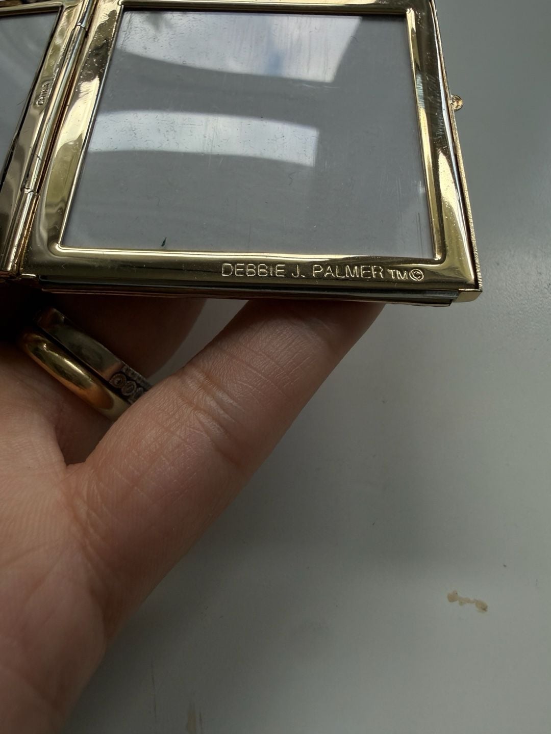 Debbie J. Palmer Gold Tone Double Picture Frame 4