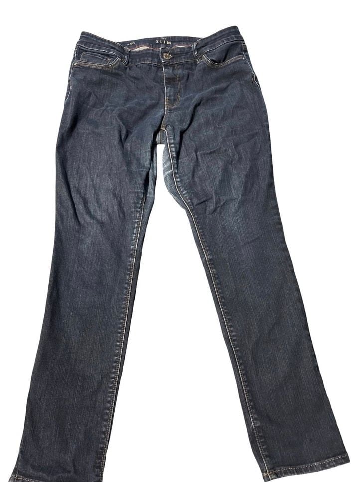 Tommy Hilfiger Women’s Slim Jeans Size 6S Dark Wash Stretch Straight Leg Denim 2