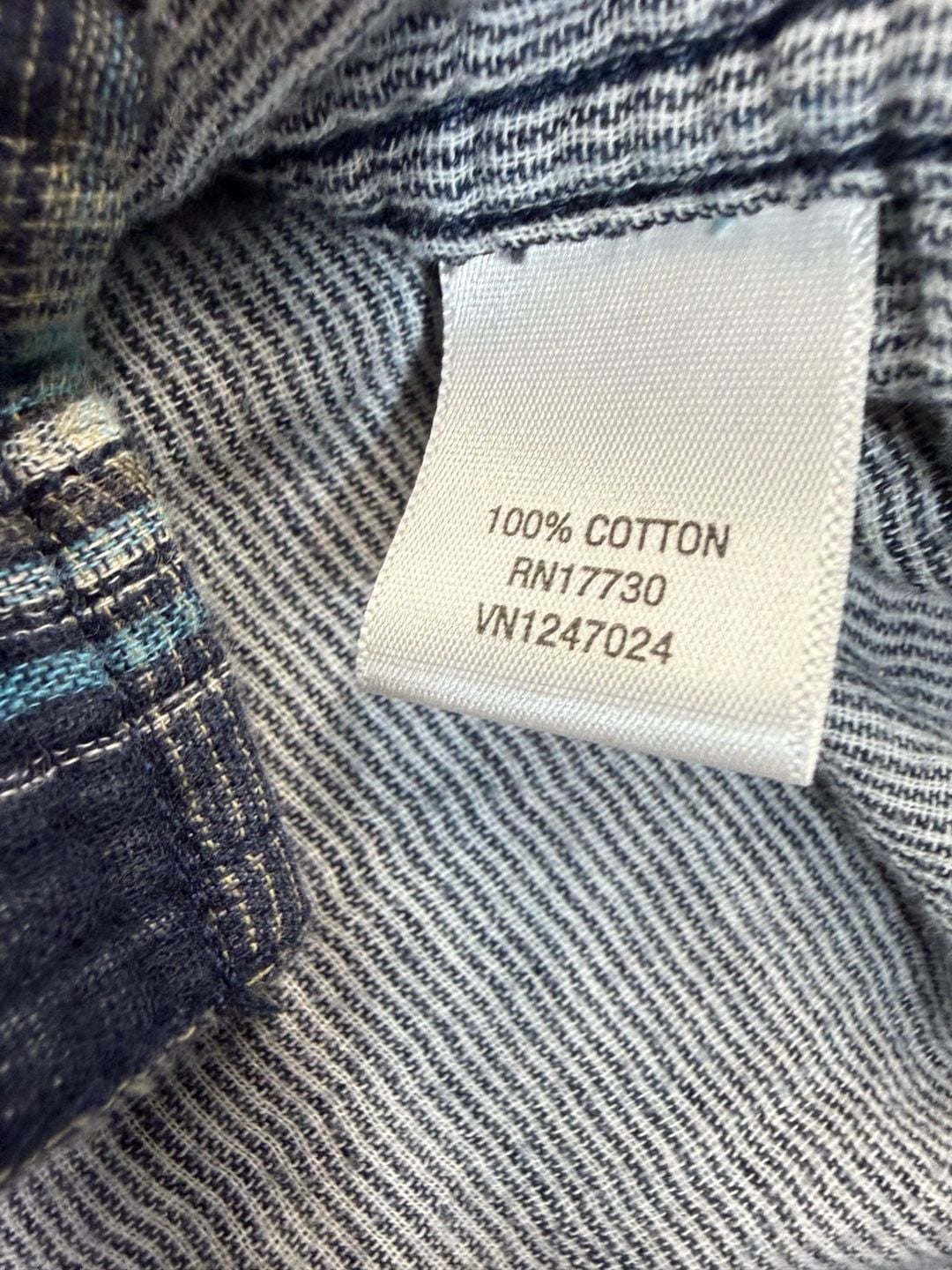 Converse One Star Plaid Flannel Shirt Size M Blue Long Sleeve 6
