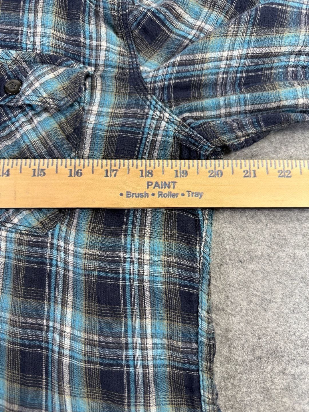 Converse One Star Plaid Flannel Shirt Size M Blue Long Sleeve 7
