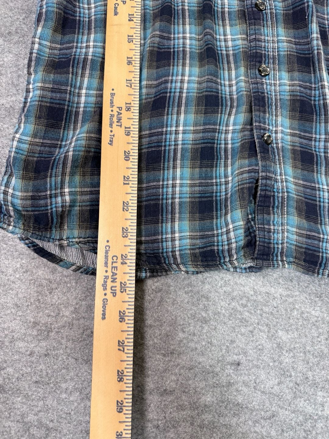 Converse One Star Plaid Flannel Shirt Size M Blue Long Sleeve 8