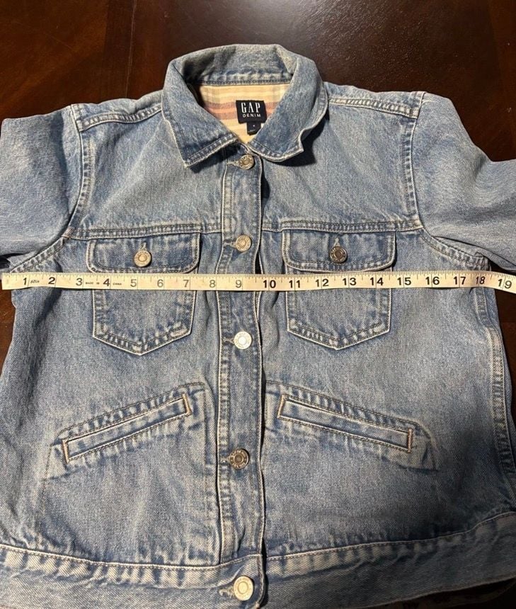 Vintage GAP Denim Women’s Medium Jean Jacket Flannel Lined Light Wash 90s 3