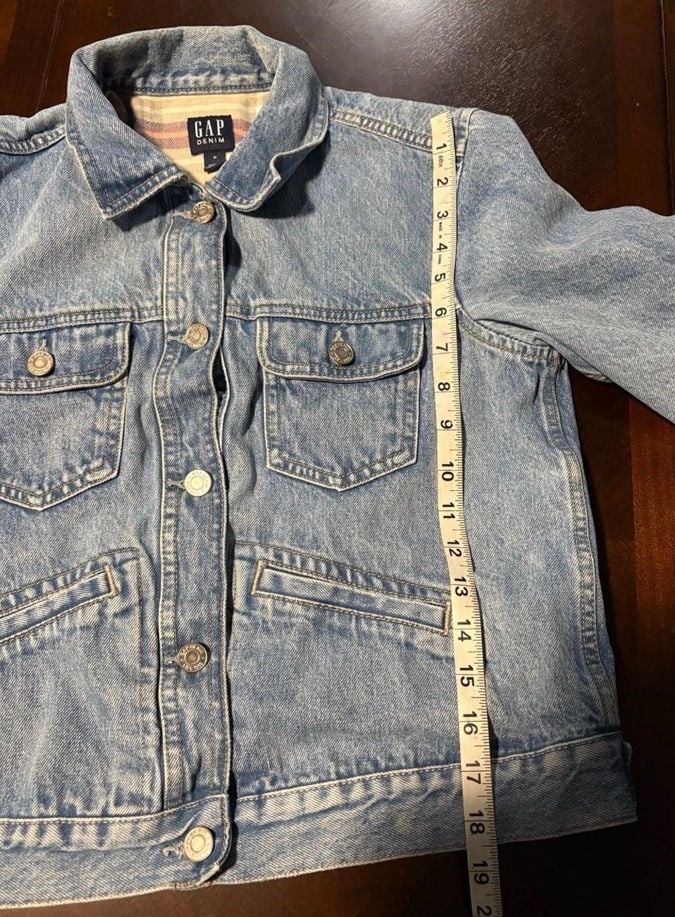 Vintage GAP Denim Women’s Medium Jean Jacket Flannel Lined Light Wash 90s 4