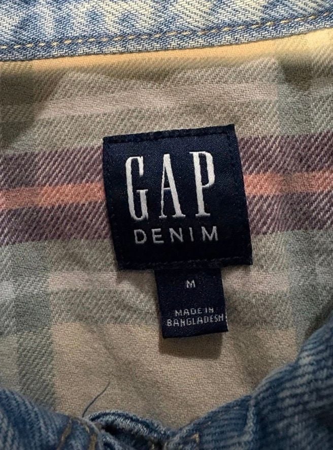 Vintage GAP Denim Women’s Medium Jean Jacket Flannel Lined Light Wash 90s 5