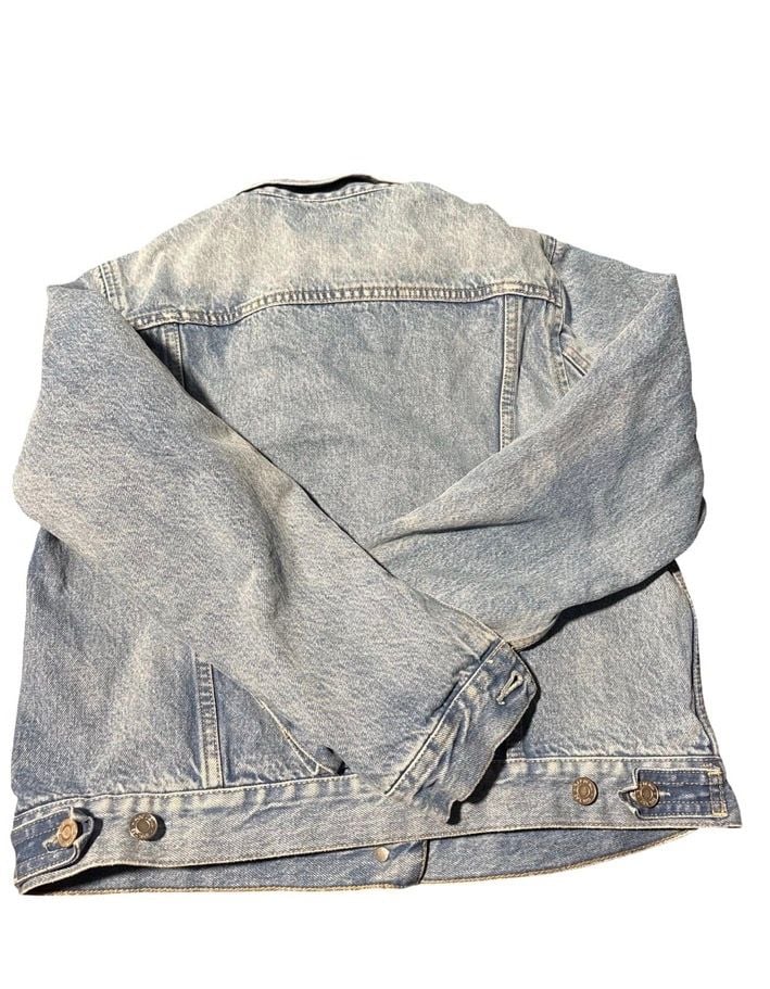 Vintage GAP Denim Women’s Medium Jean Jacket Flannel Lined Light Wash 90s 6