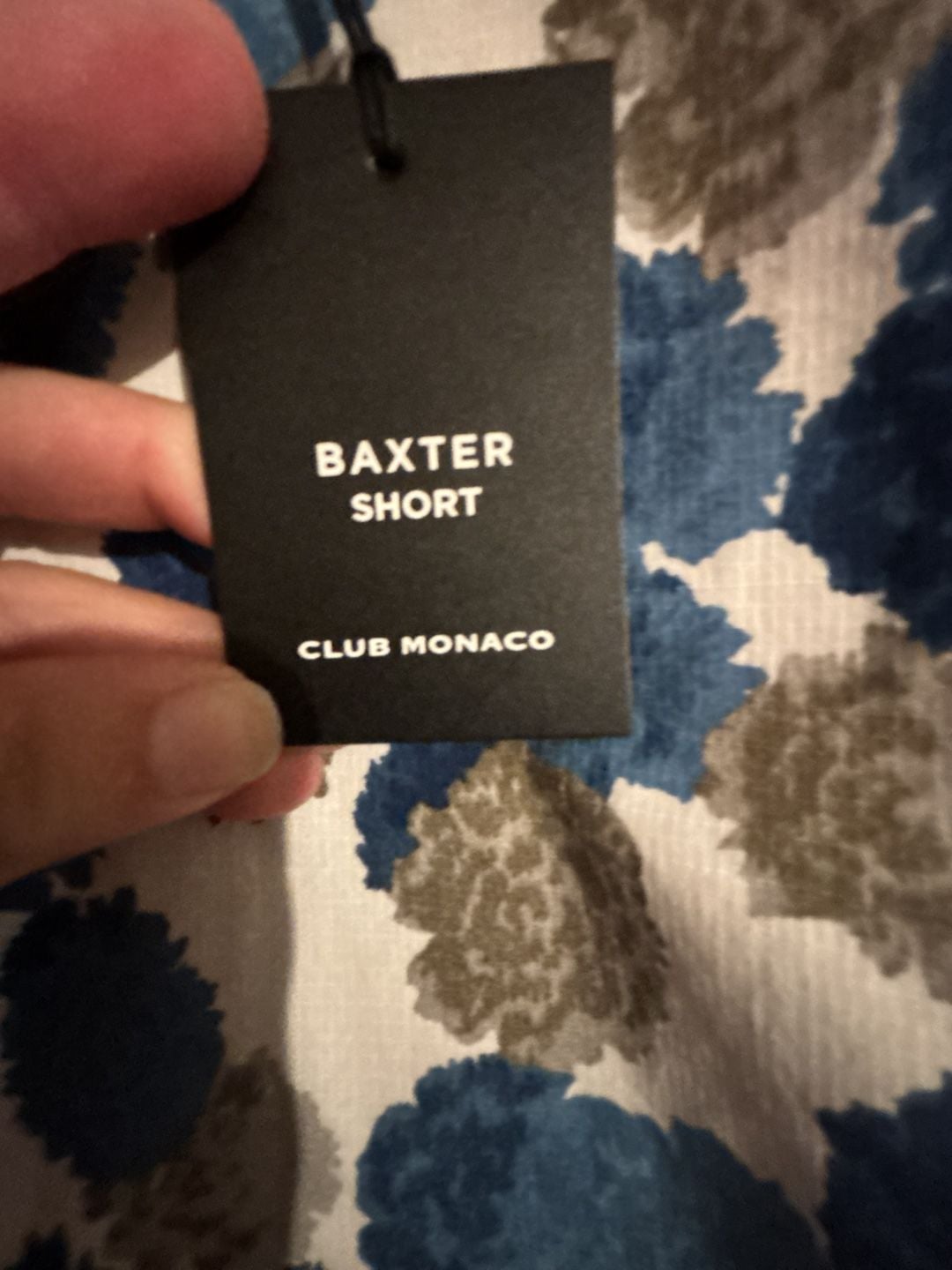 Club Monaco Baxter Short Size 33 Blue Floral Print Ribstop 3