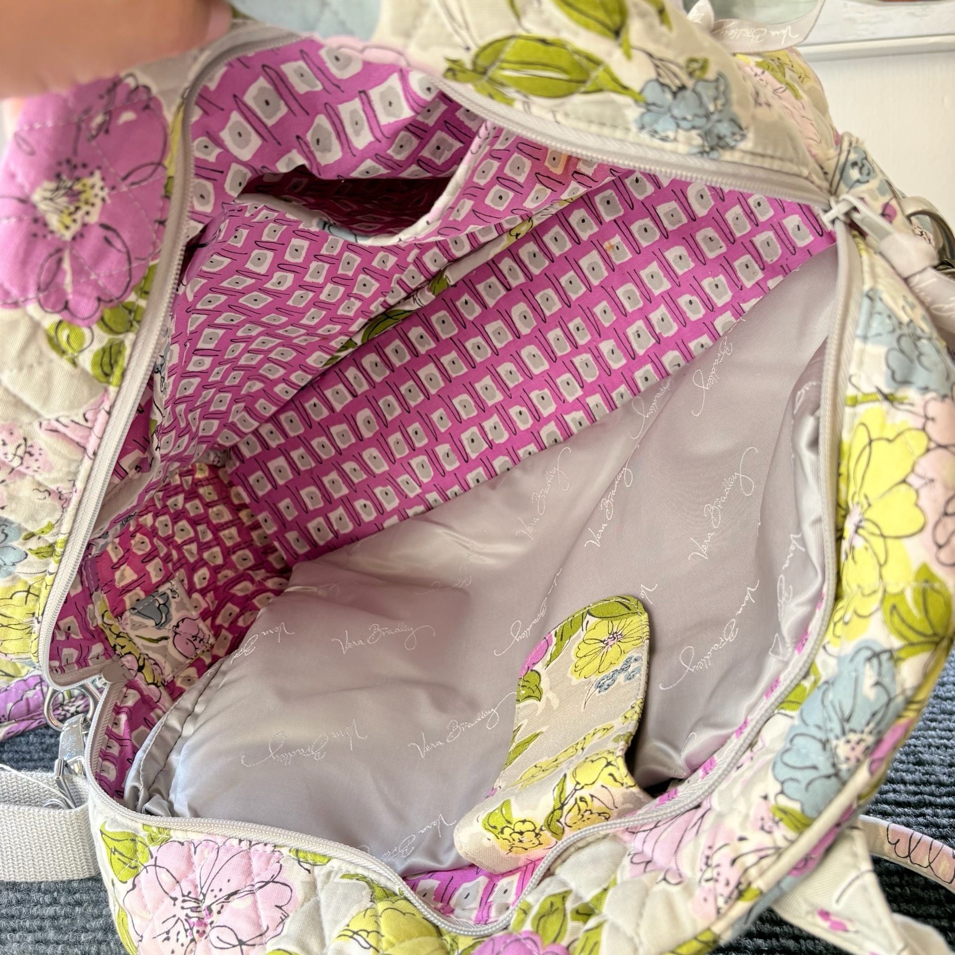 Vera Bradley Quilted Floral Tote Diaper Bag 5