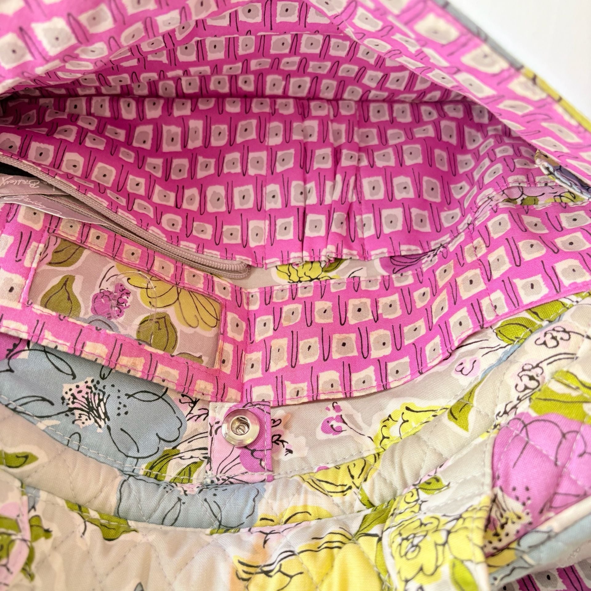 Vera Bradley Quilted Floral Tote Diaper Bag 7
