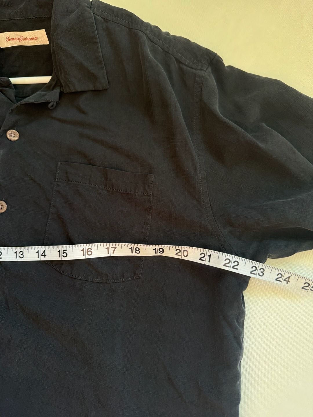 Tommy Bahama Carry A Big Stick Hawaii Surf Silk Camp Shirt Black Size L 6