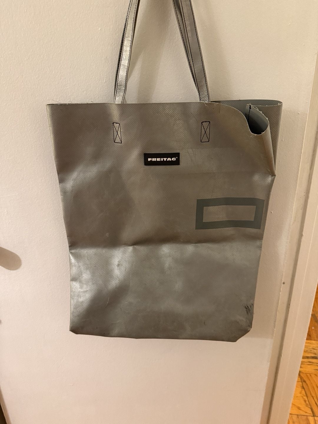 Freitag F52 Miami Vice Shopping Bag Silver Recycled Truck Tarp Tote 2