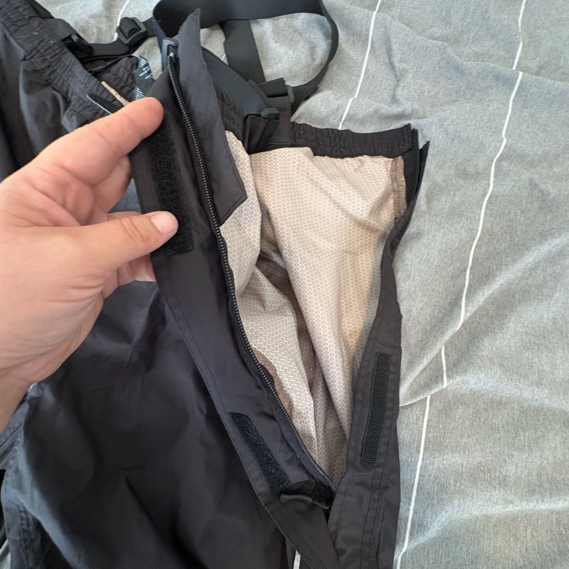 Harley-Davidson Rain Pants Size XL Black Suspenders Motorcycle 8