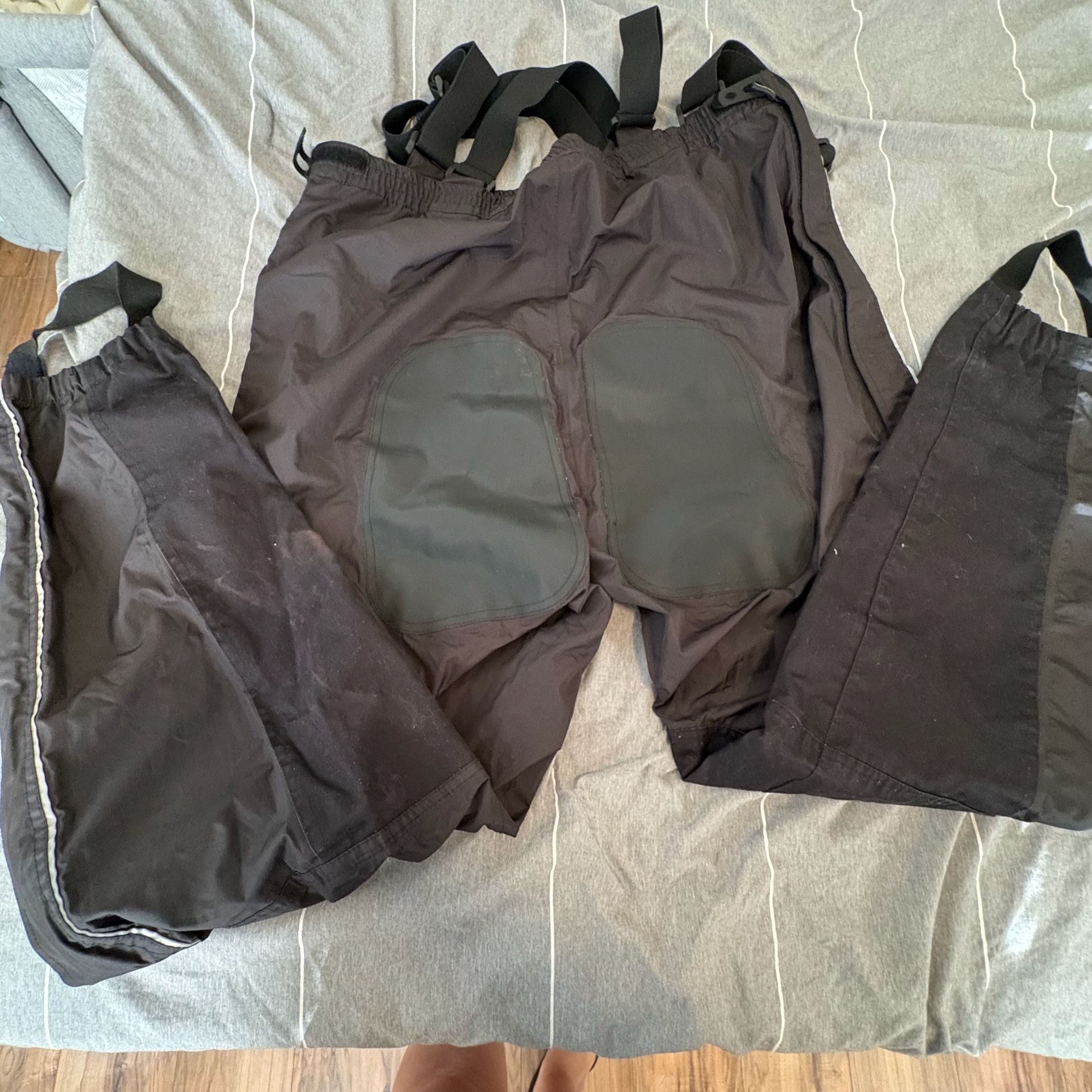 Harley-Davidson Rain Pants Size XL Black Suspenders Motorcycle 9