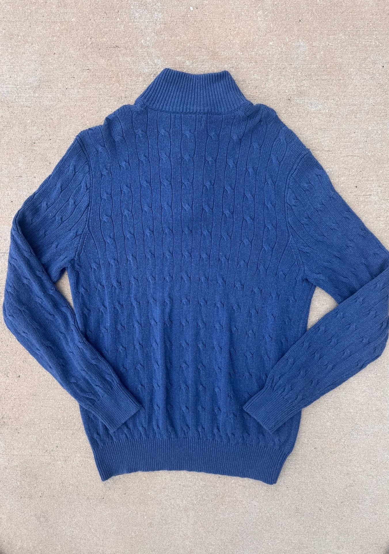 Vintage 90’s Rare Polo Ralph Lauren Festive Cable Knit Sweater 100% Tussah Silk 11