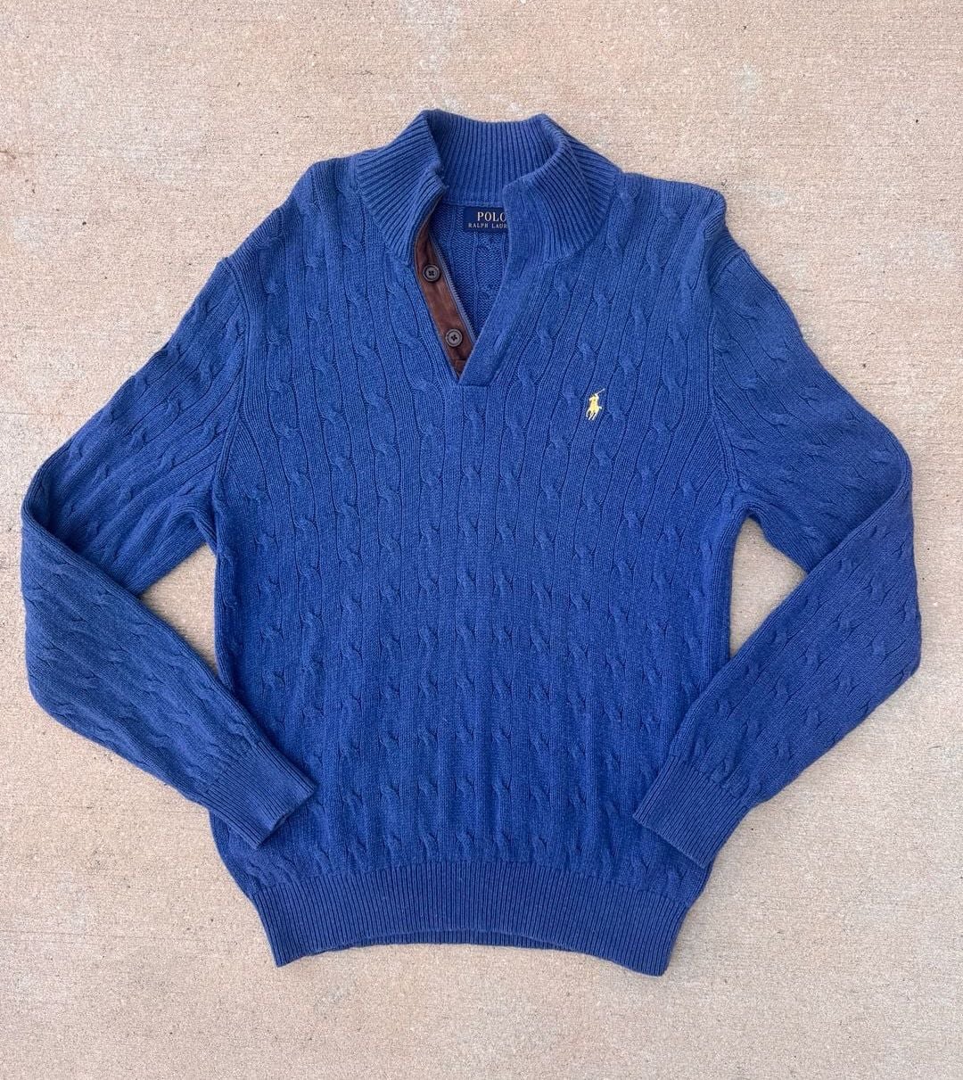 Vintage 90’s Rare Polo Ralph Lauren Festive Cable Knit Sweater 100% Tussah Silk 2