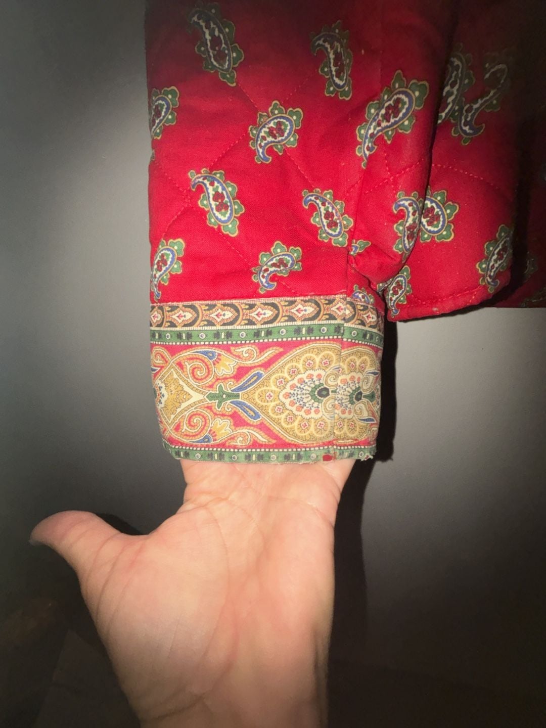 Vera Bradley Quilted Jacket Size M Red Paisley Vintage 6