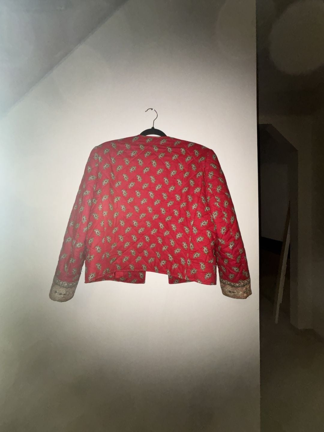 Vera Bradley Quilted Jacket Size M Red Paisley Vintage 7