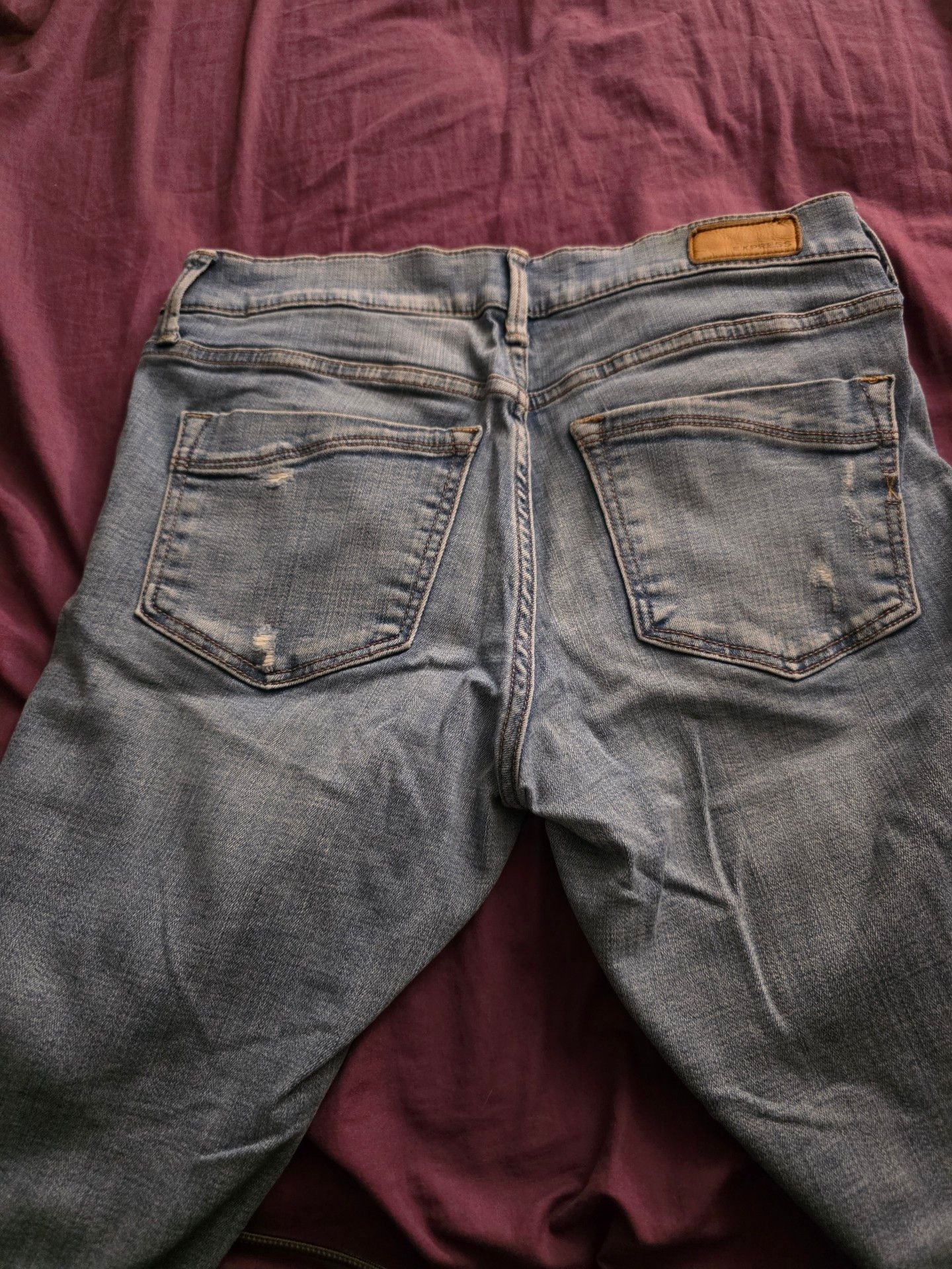 Express Distressed Jeans Light Wash 4
