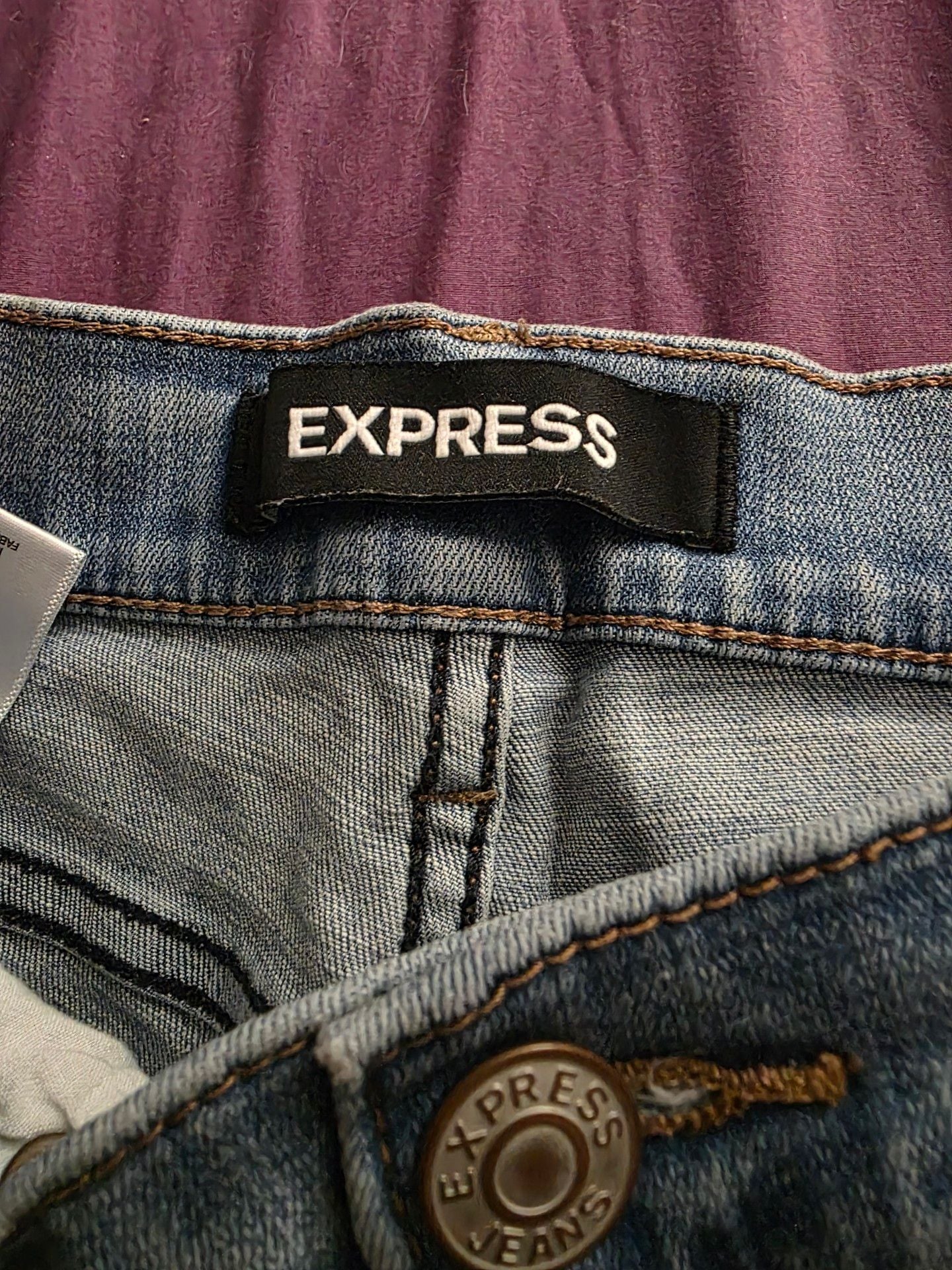 Express Distressed Jeans Light Wash 5