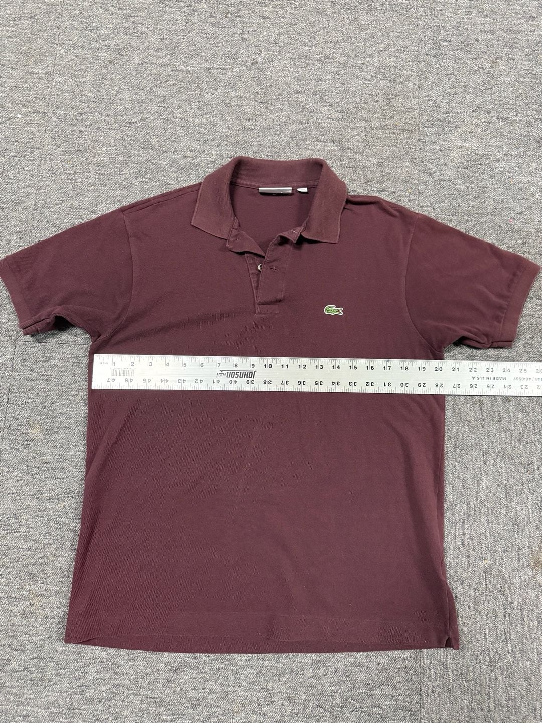 Lacoste Classic Fit Polo Shirt Burgundy Cotton 7