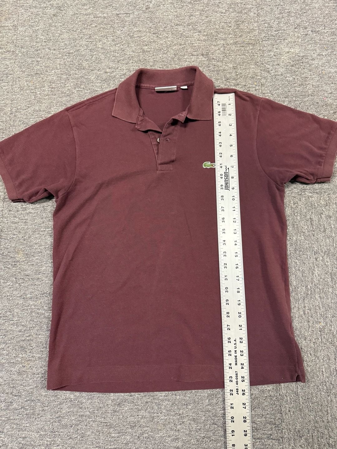 Lacoste Classic Fit Polo Shirt Burgundy Cotton 8