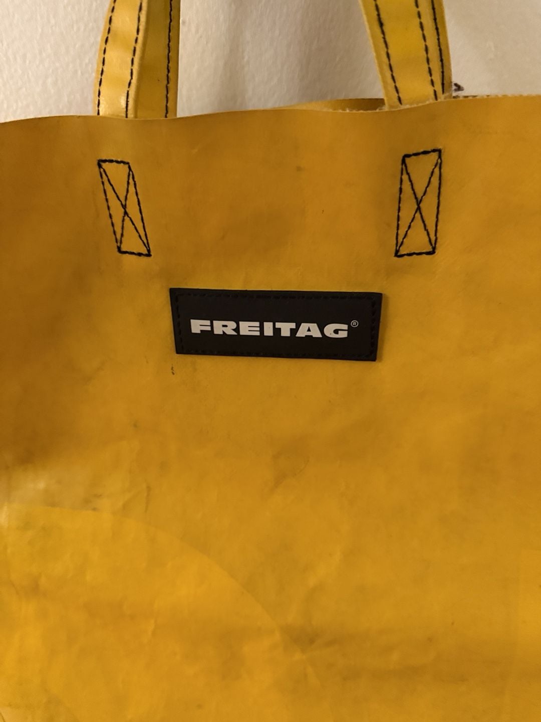 Freitag Yellow Recycled Truck Tarp Tote Bag 3