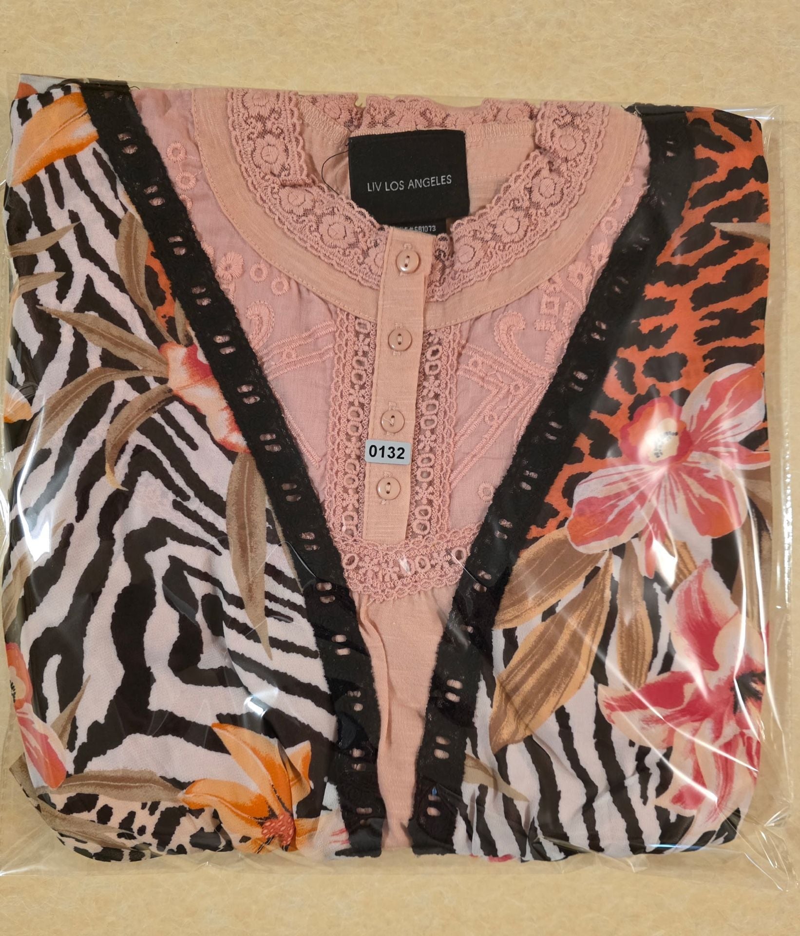 Liv Los Angeles Kimono Size L Mixed Print Animal Floral Cover Up Top 14