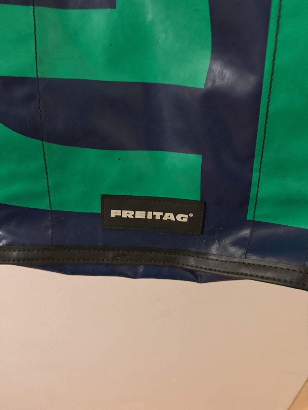 Freitag Messenger Bag Blue Green Recycled Truck Tarp 3