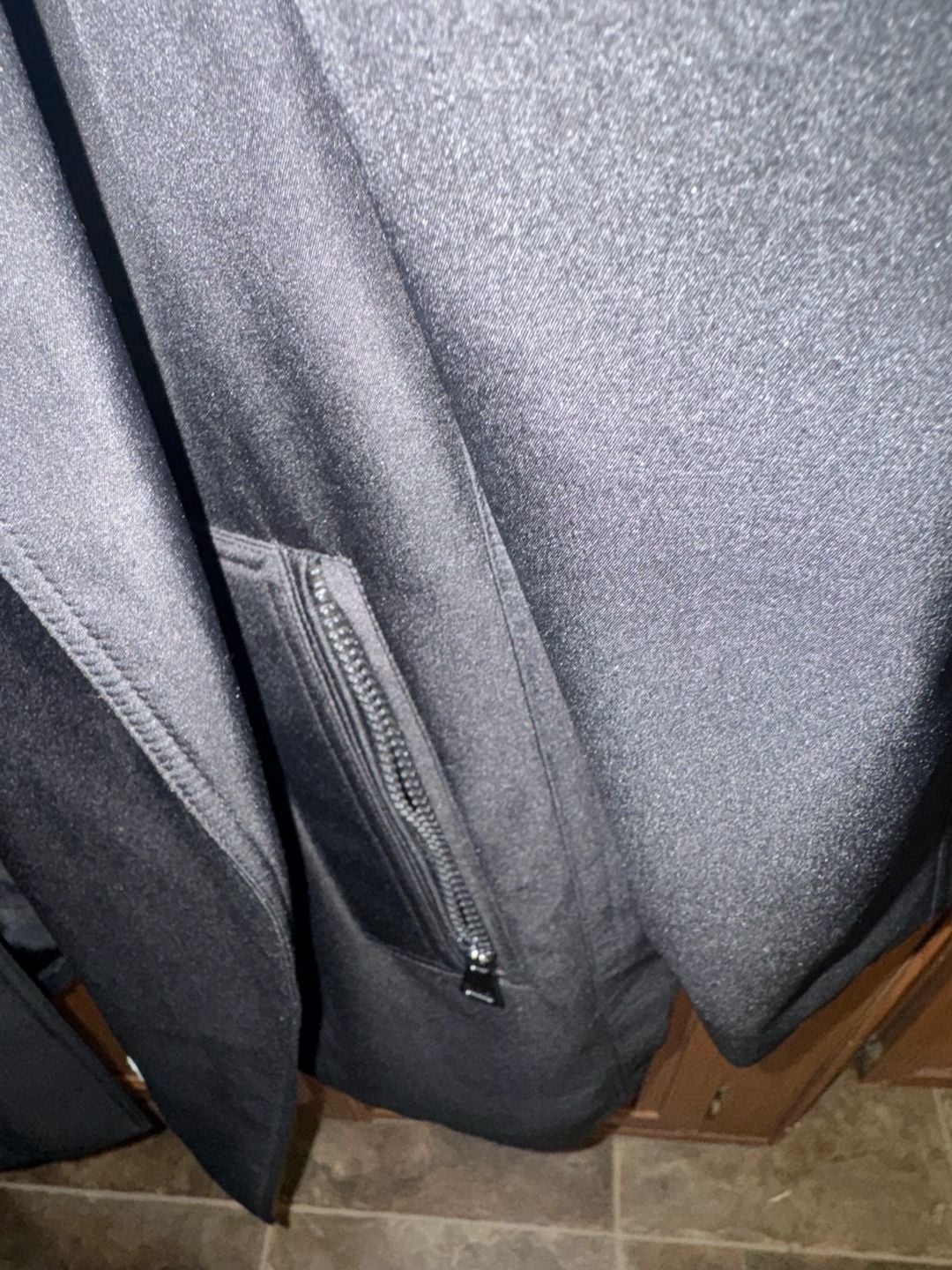 Calvin Klein Trench Coat Size 2X Black Zip Pockets 5