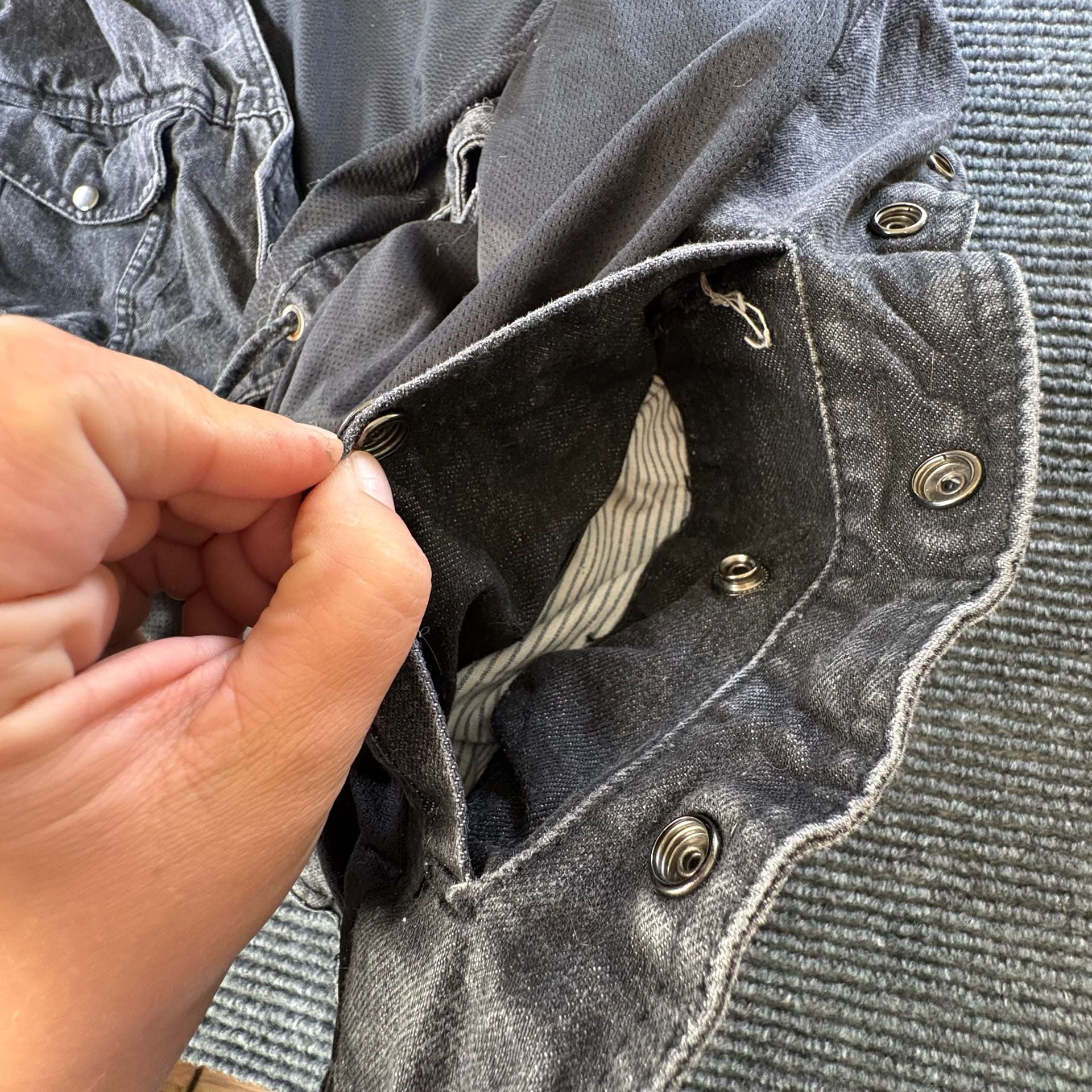 Vance Biker Wear Black Denim Biker Vest 11