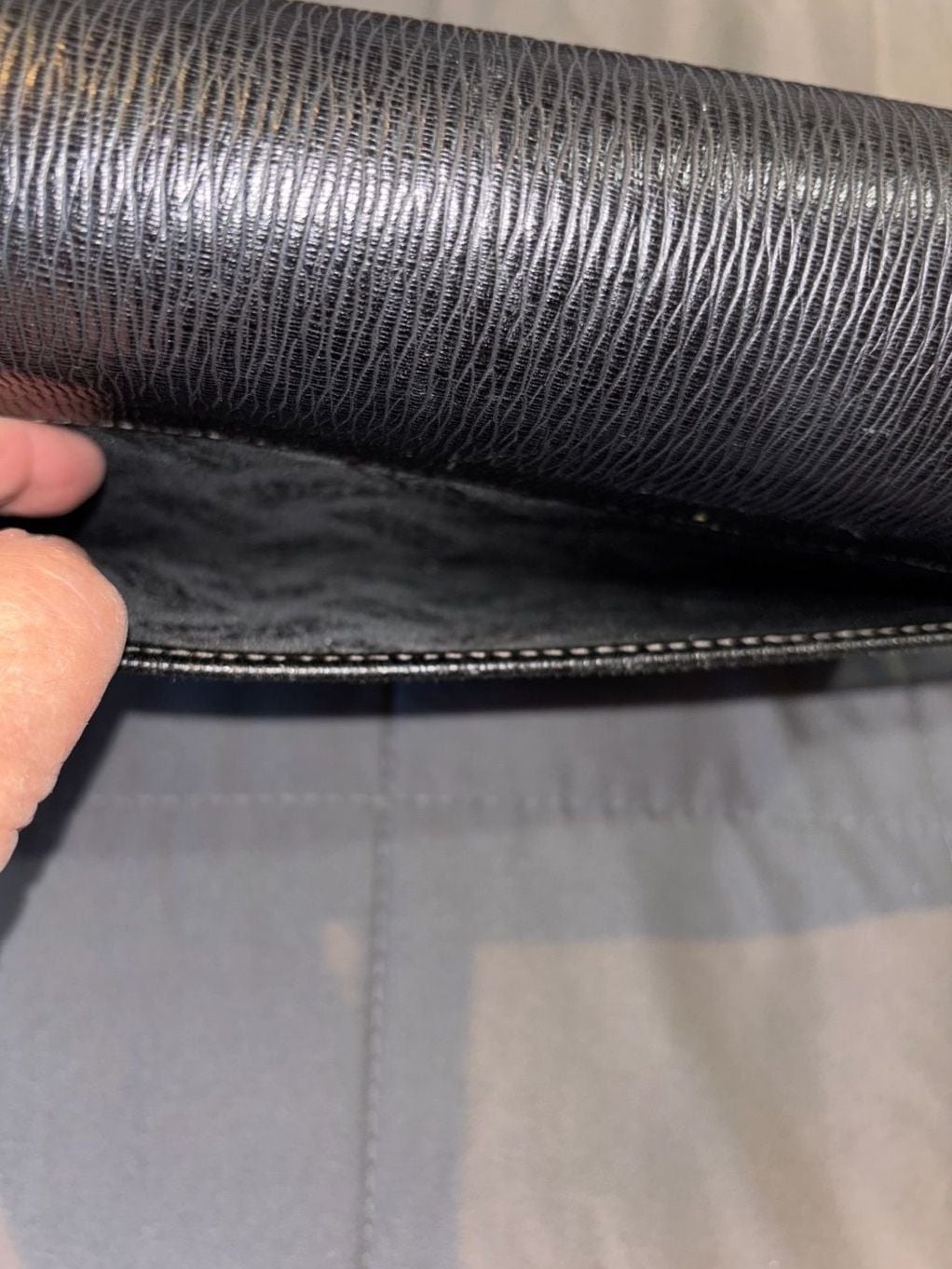 Salvatore Ferragamo Black Leather Lock Clutch Bag 5