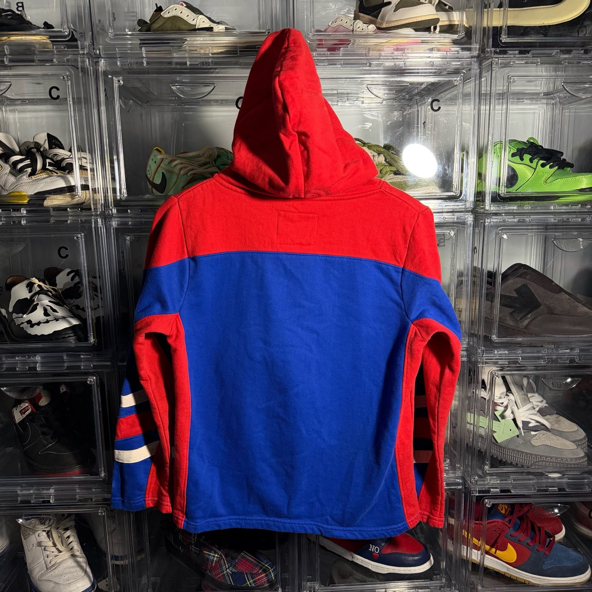 Old Time Hockey New York Rangers Hoodie Size L/G Youth Red Blue Lacer Sweatshirt 5