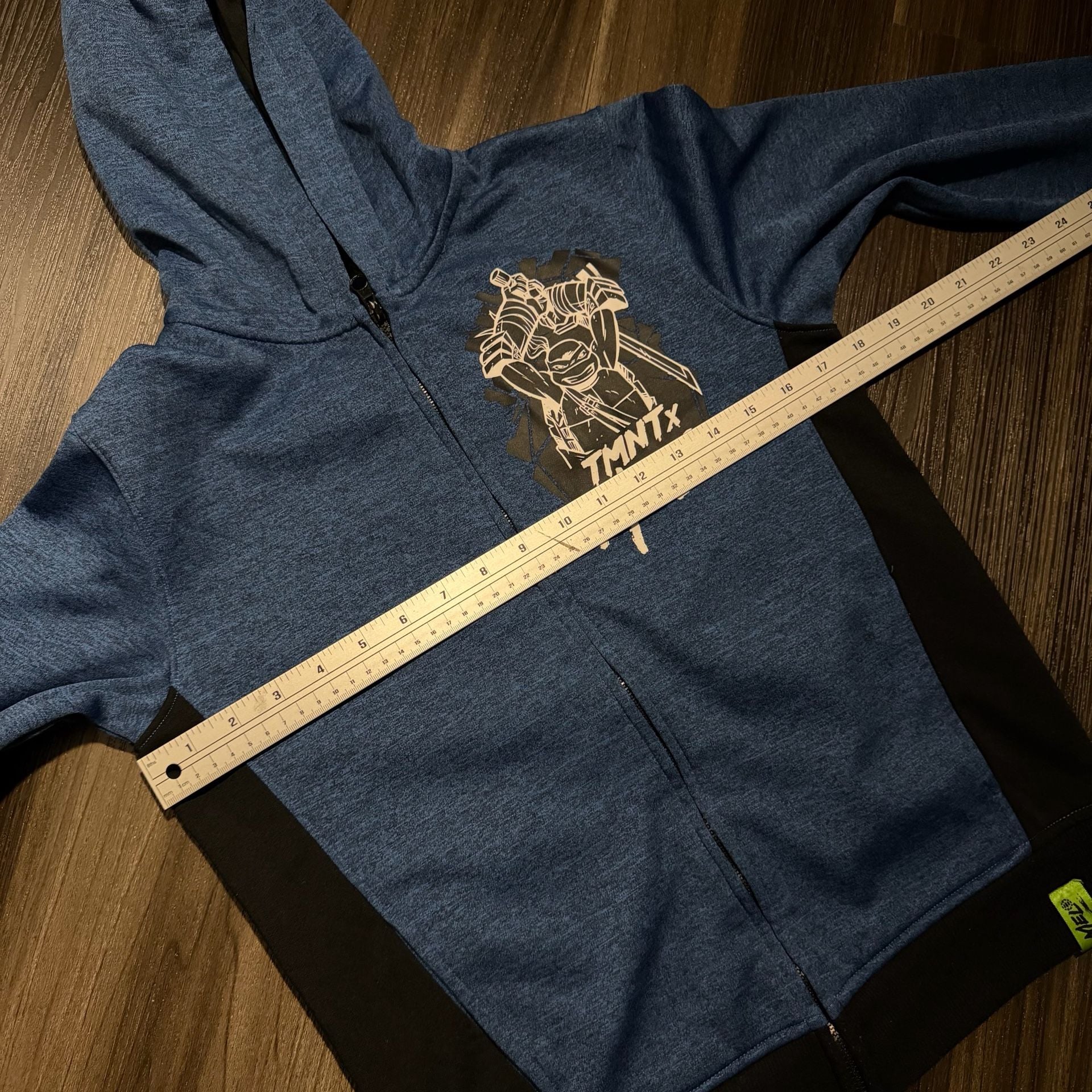 Nickelodeon TMNT x Melo Zip Hoodie Size M Blue Black Teenage Mutant Ninja 5