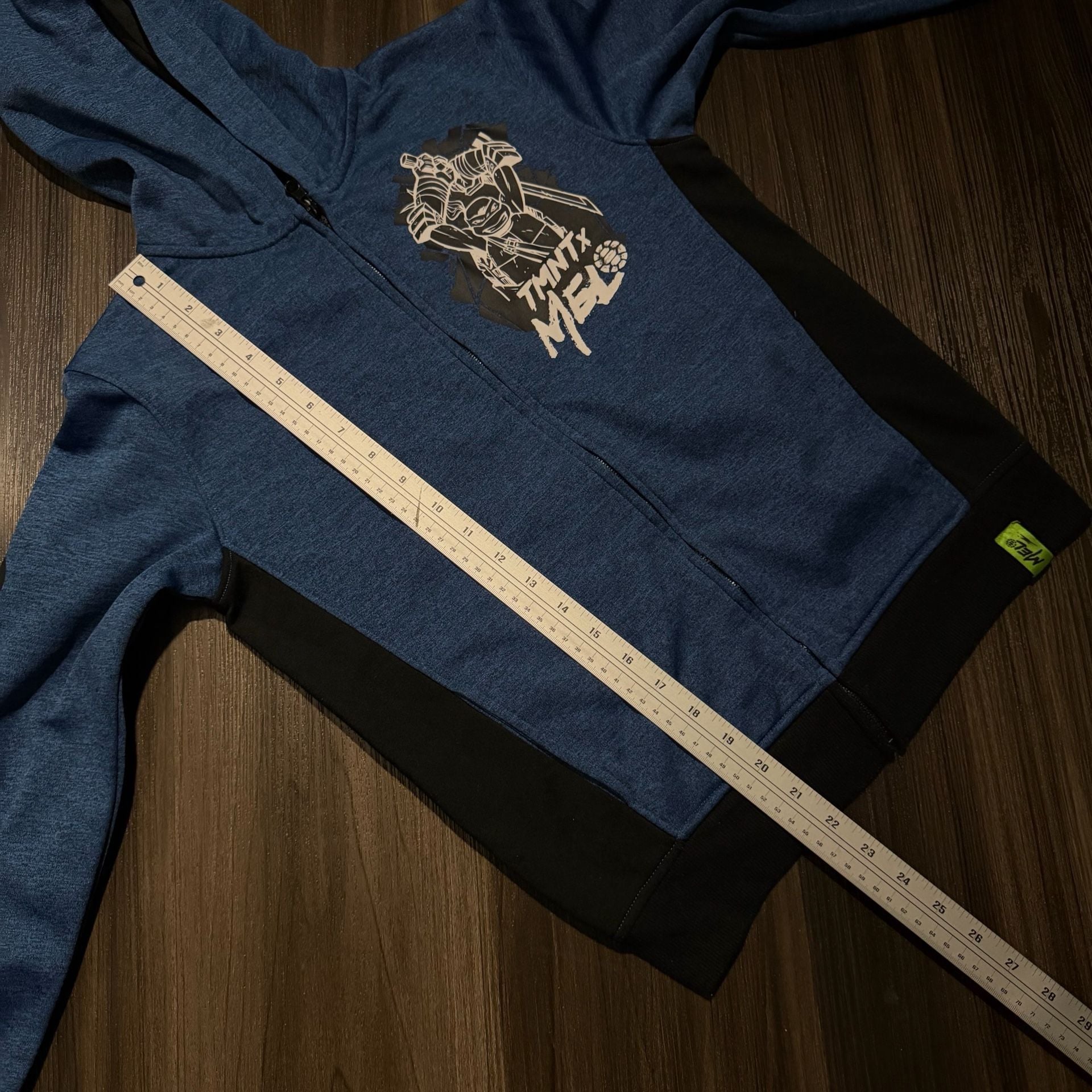 Nickelodeon TMNT x Melo Zip Hoodie Size M Blue Black Teenage Mutant Ninja 6