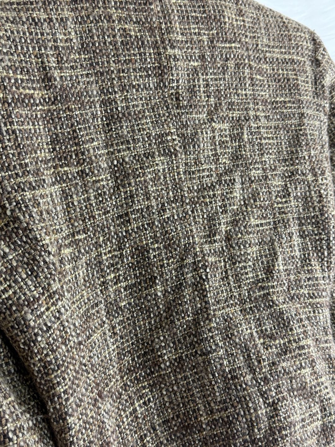 Vintage Jones New York Signature Tweed Blazer Size 10 Brown Zip Jacket 9