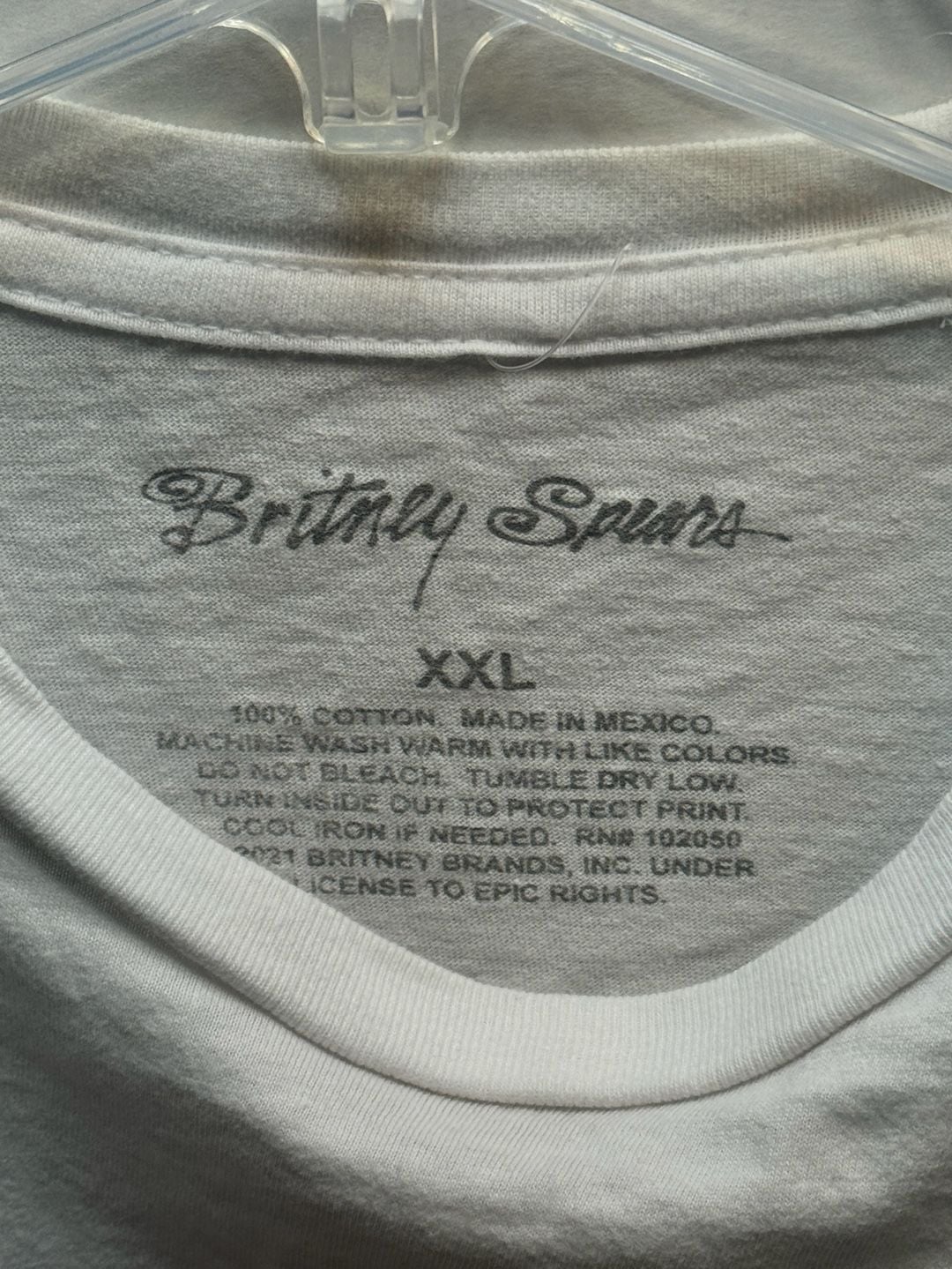 Britney Spears Graphic T-Shirt Size XXL White Retro Pop Music Merch 4