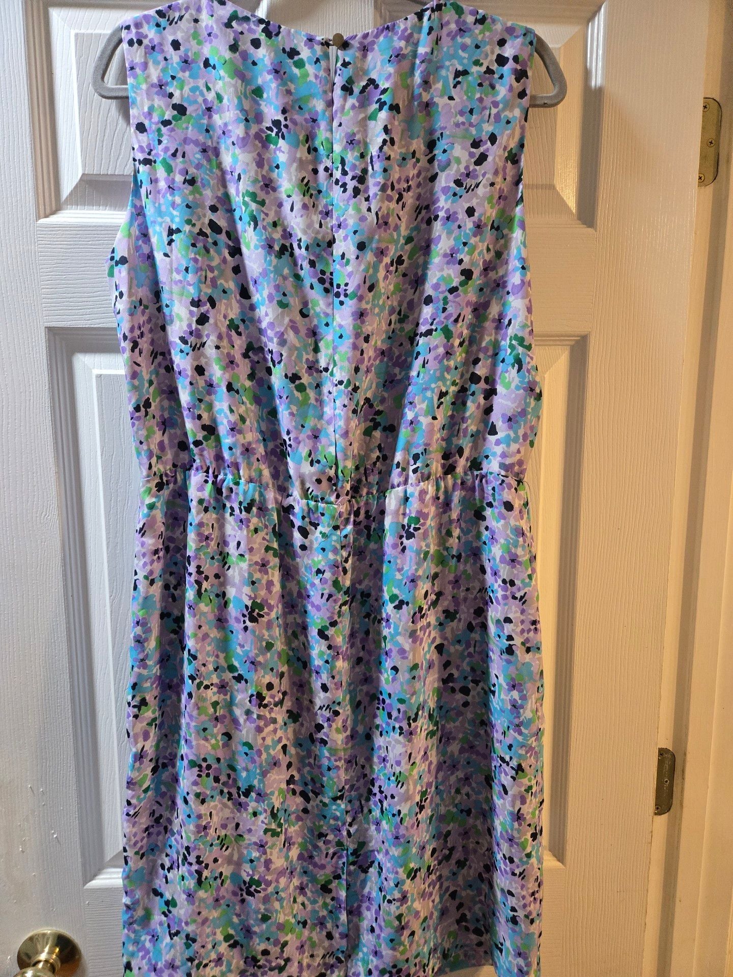 Jones New York Collection Dress Size 12 Floral Purple Sleeveless 5