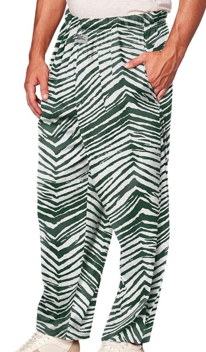 Zubaz Philadelphia Eagles Zebra Lounge Pants Green White 2