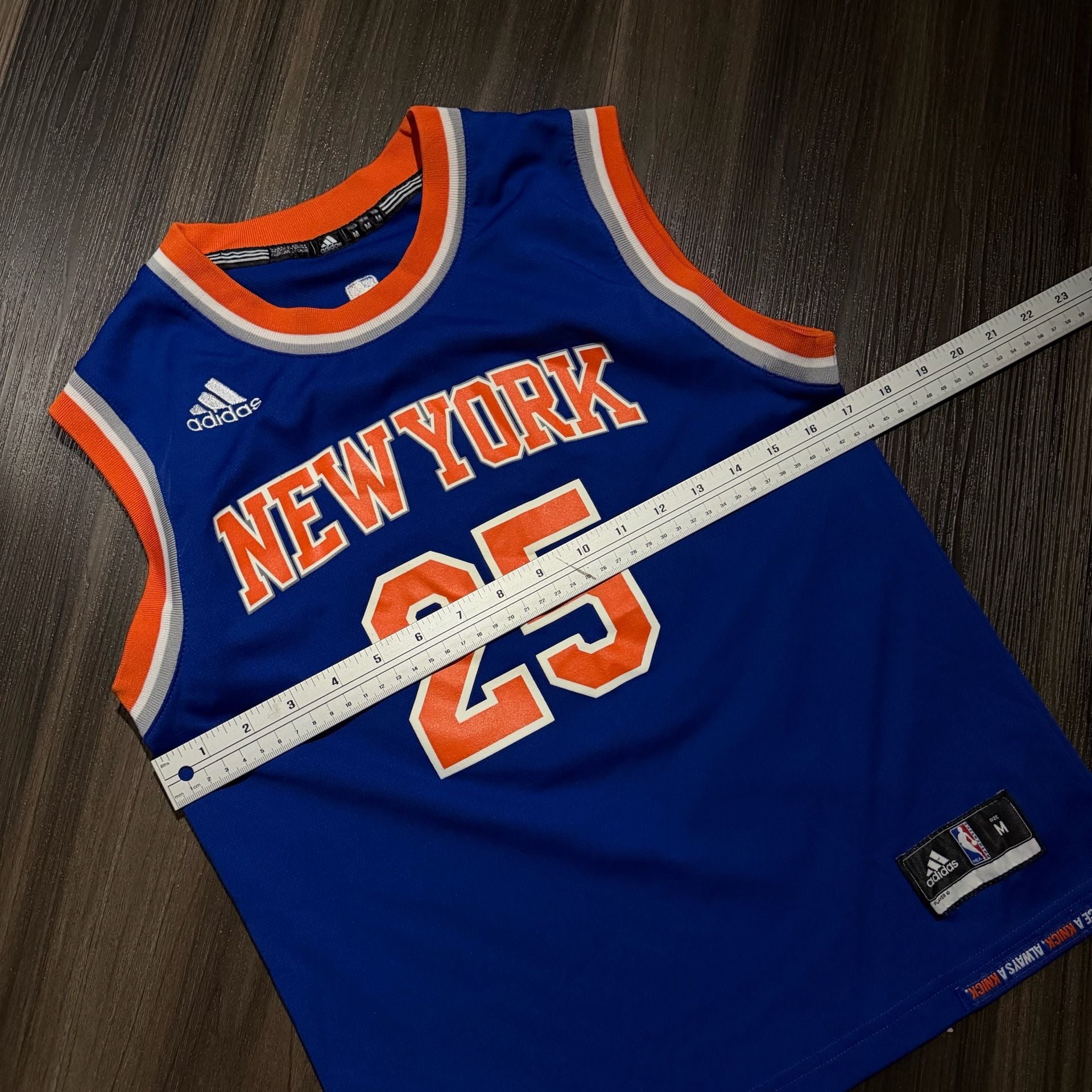 Adidas New York Knicks Derrick Rose 25 Basketball Jersey Size Medium 6