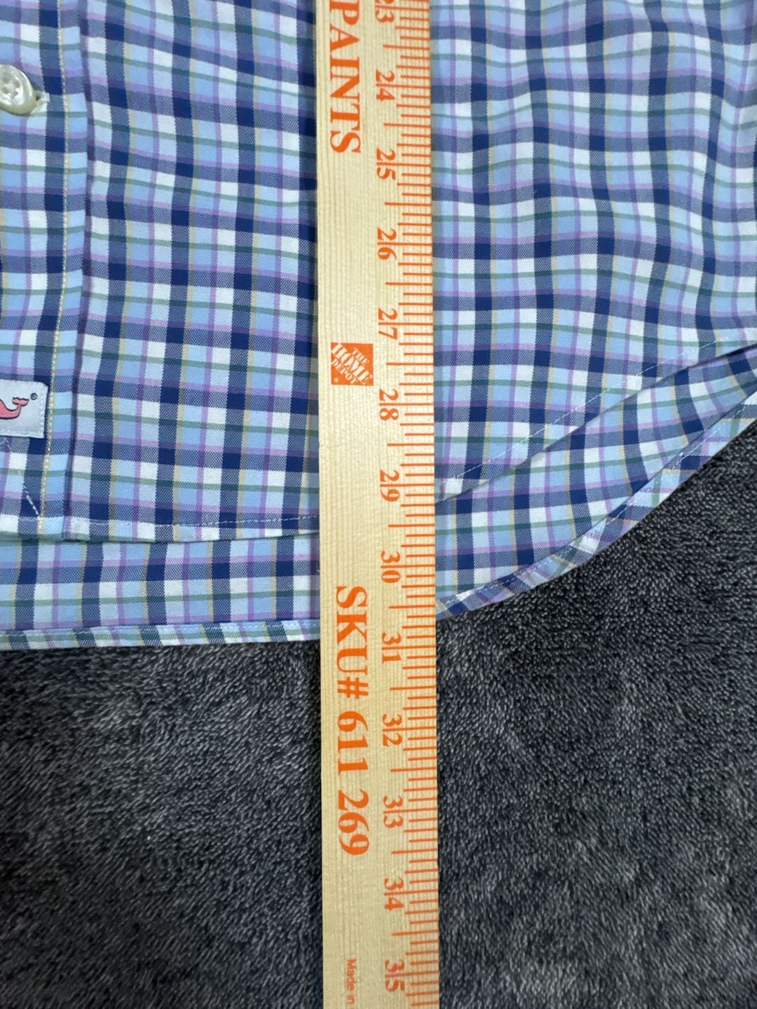 Vineyard Vines Classic Fit Murray Shirt Size M Blue Plaid Long Sleeve Cotton 7