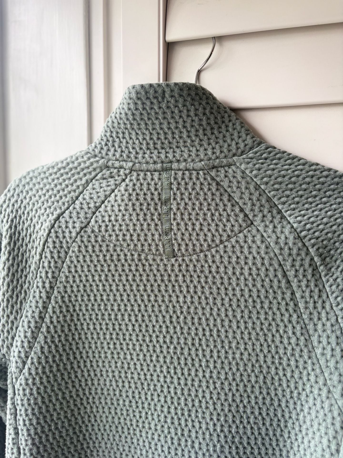 LL Bean Women's Ridgeknit Crossneck Pullover Textured Funnelneck 6
