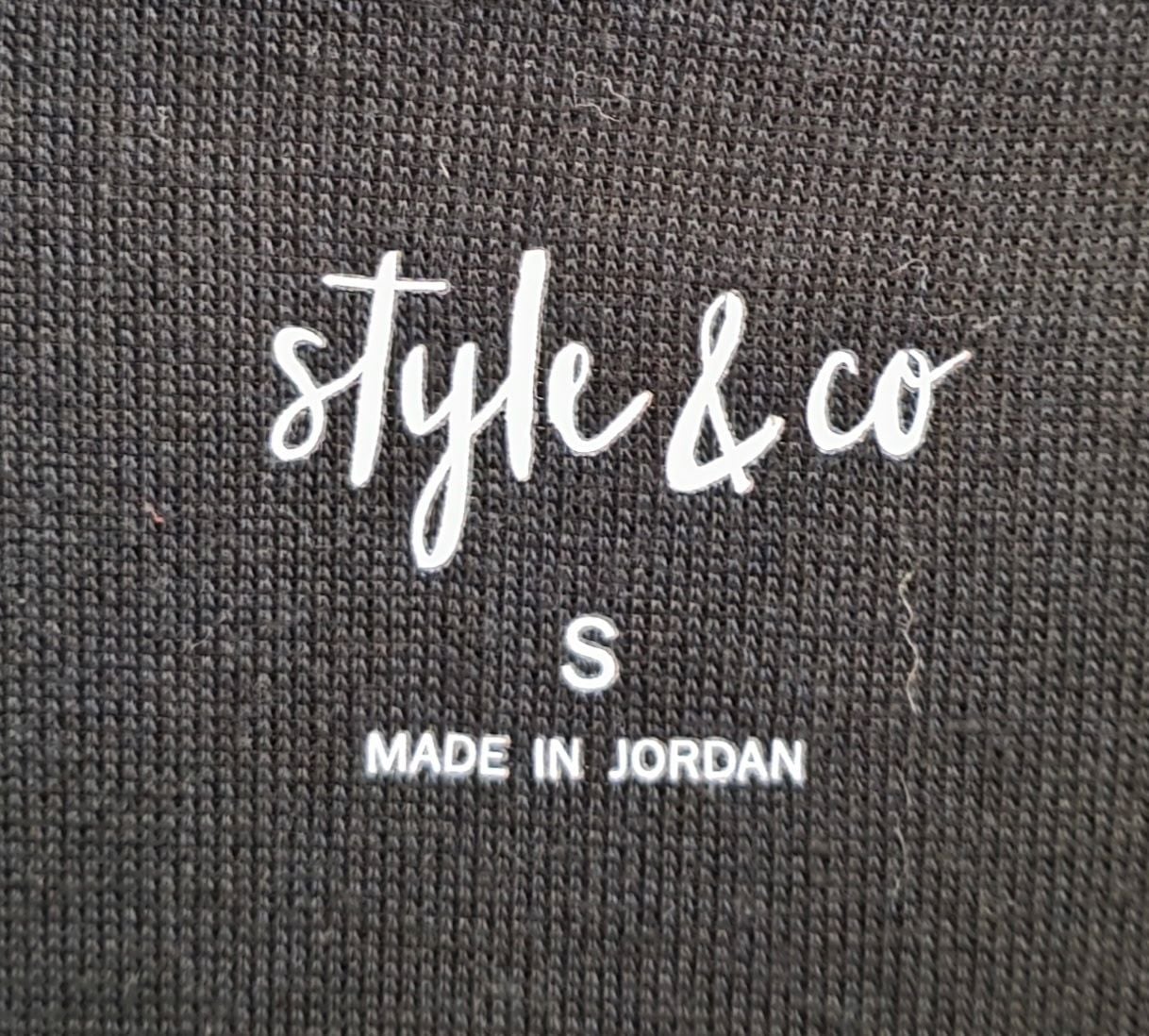 Style & Co Cardigan Size S Black Open Front Draped Long Sleeve 4